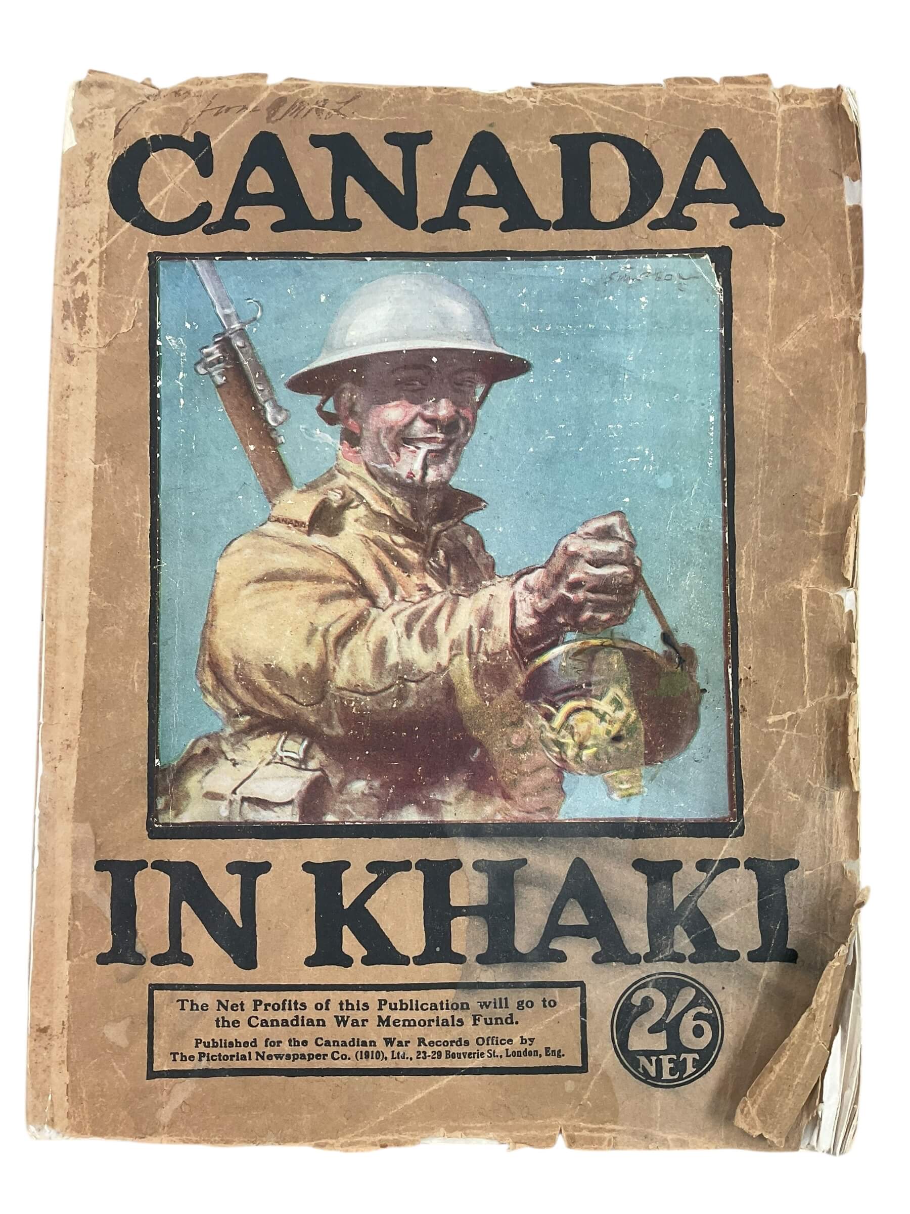 WW1 Canadian CEF Canada In Khaki Used Softcover Reference Book WW1 Canadian CEF Canada In Khaki Used Softcover Reference Book
