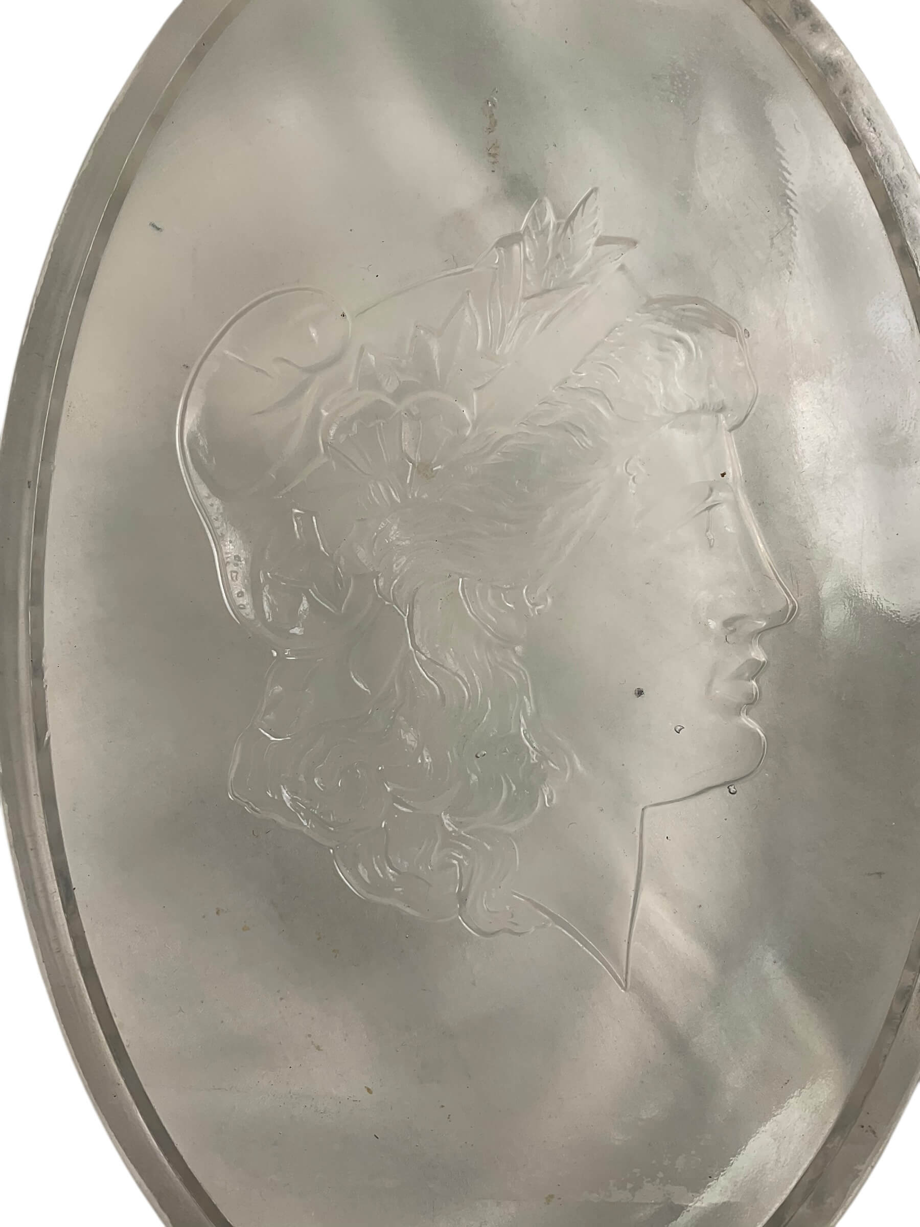 US National Pattern Shield Shaped Bread Tray With JP Morgan Portrait of Lady Liberty US National Pattern Shield Shaped Bread Tray With JP Morgan Portrait of Lady Liberty