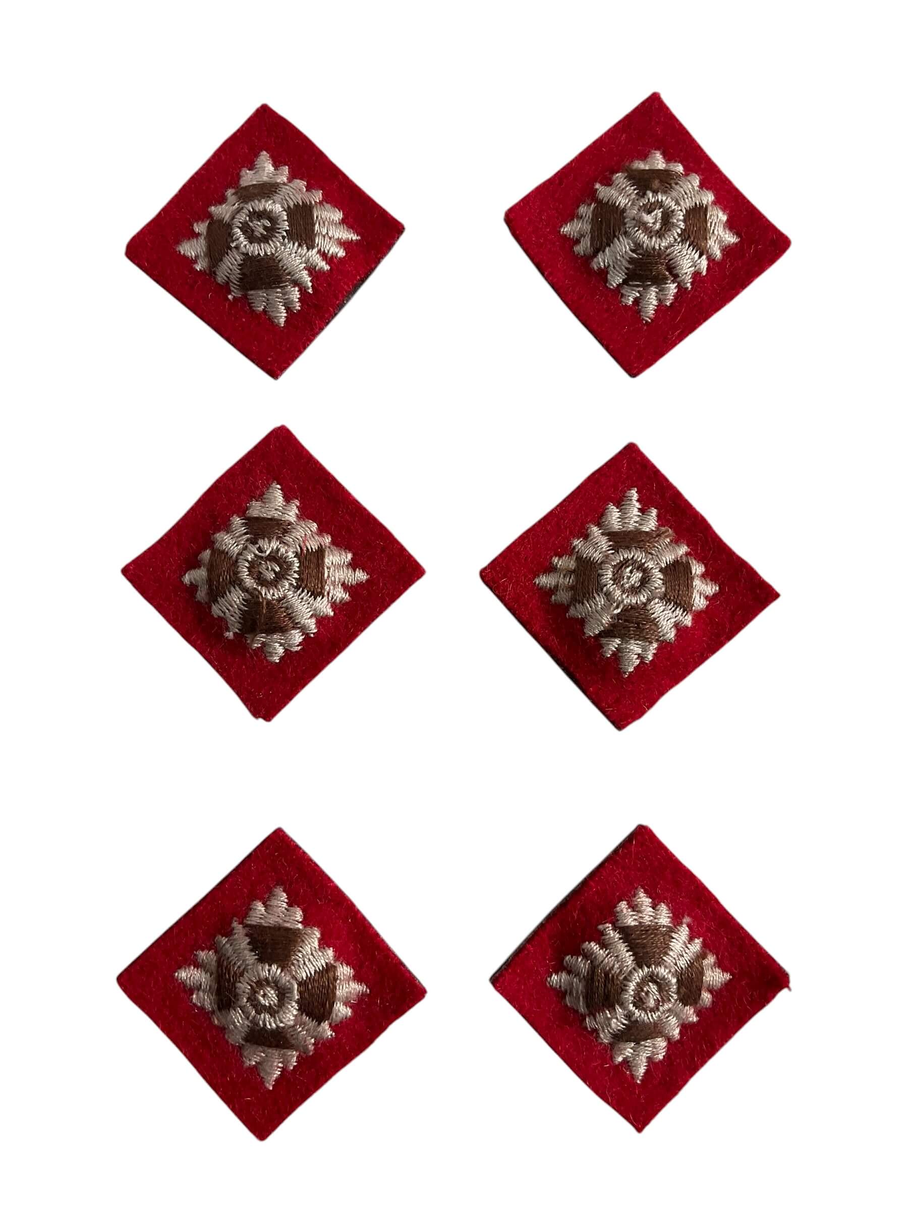 Canadian Army Captain’s Rank Maroon Pips Medical Corps Set of 6 Canadian Army Captain’s Rank Maroon Pips Medical Corps Set of 6