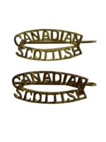 Canadian Scottish Regiment Shoulder Titles Insignia Pair