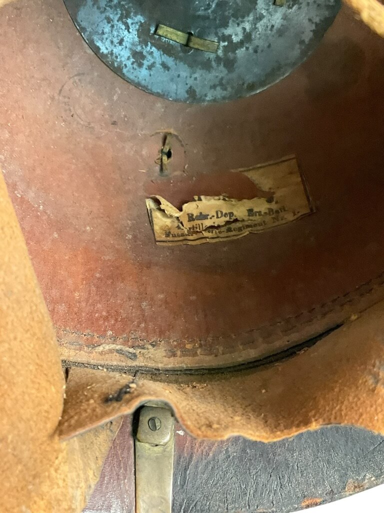 WW1 Imperial German Fusilier Artillery Regiment No 1 Pickelhaube WW1 Imperial German Fusilier Artillery Regiment No 1 Pickelhaube
