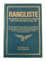 WW2 German Ranking of Generals of the Luftwaffe as of April 20, 1945 GERMAN TEXT Used Hardcover Reference Book