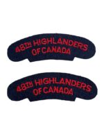 Canadian 48th Highlanders of Canada Shoulder Titles Insignia Pair