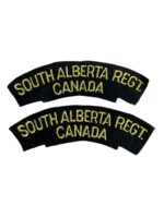 Canadian South Alberta Regiment Shoulder Titles Insignia Pair