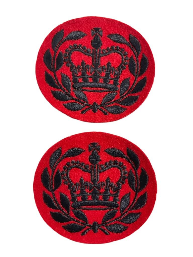 Canadian Forces Queen's Own Rifles QOR Master Warrant Officer Insignia Pair Canadian Forces Queen's Own Rifles QOR Master Warrant Officer Insignia Pair