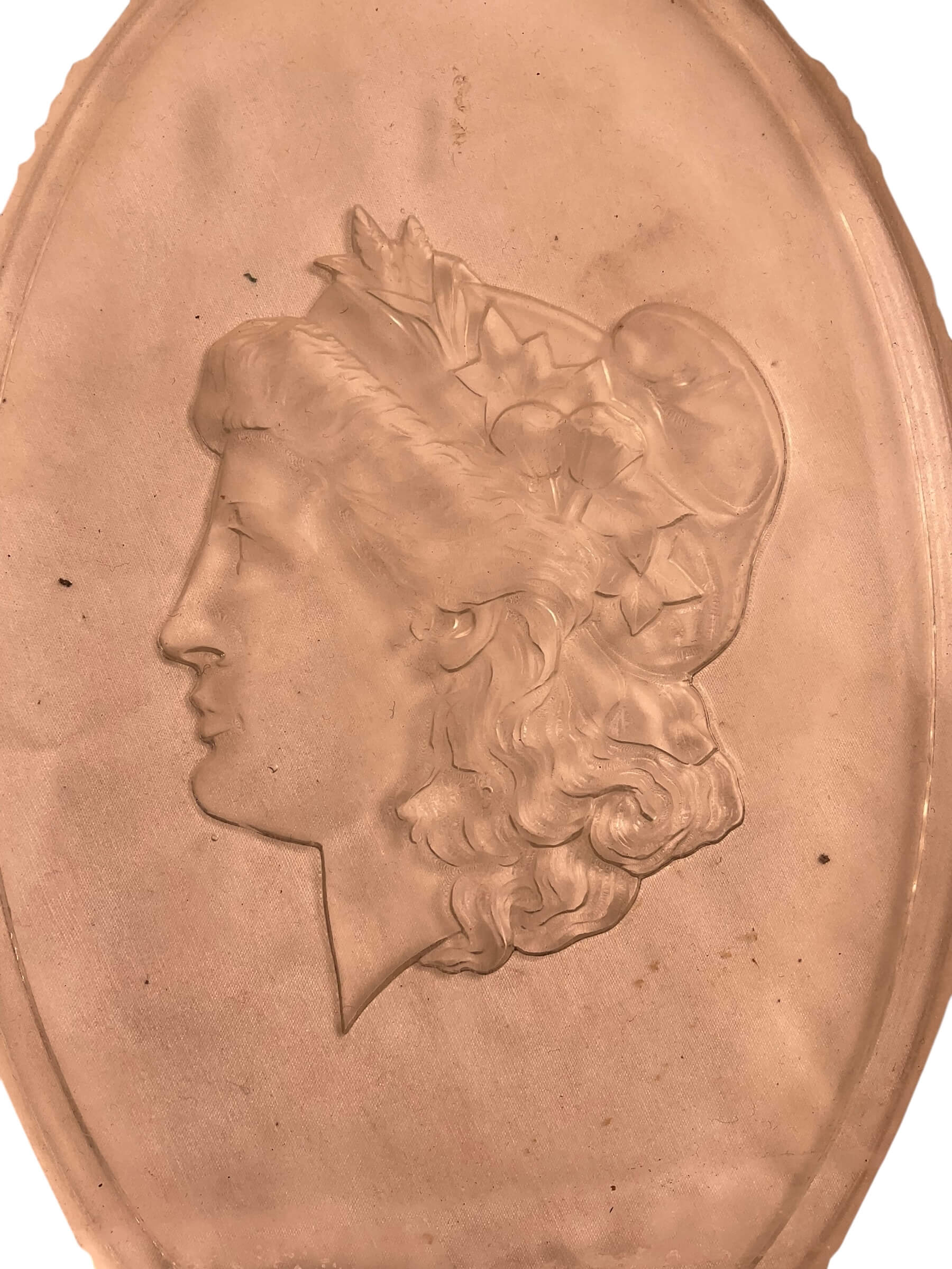 US National Pattern Shield Shaped Bread Tray With JP Morgan Portrait of Lady Liberty US National Pattern Shield Shaped Bread Tray With JP Morgan Portrait of Lady Liberty