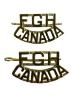 Canadian Fort Garry Horse FGH Metal Shoulder Titles Insignia Pair