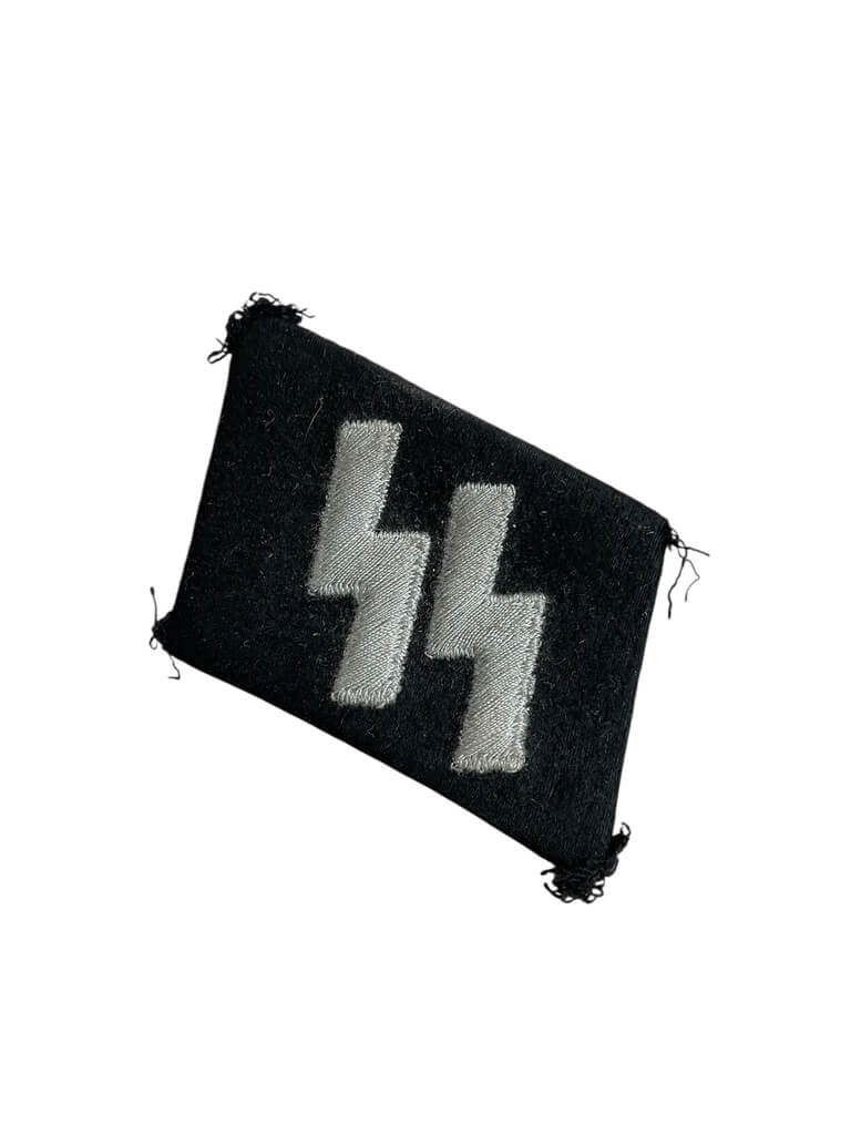 WW2 German Waffen SS Tunic Removed Collar Tab Single 1 WW2 German Waffen SS Tunic Removed Collar Tab Single 1