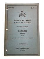 Canadian Army Infantry Weapons Grenades 1956 Used Softcover Reference Book Canadian Army Infantry Weapons Grenades 1956 Used Softcover Reference Book