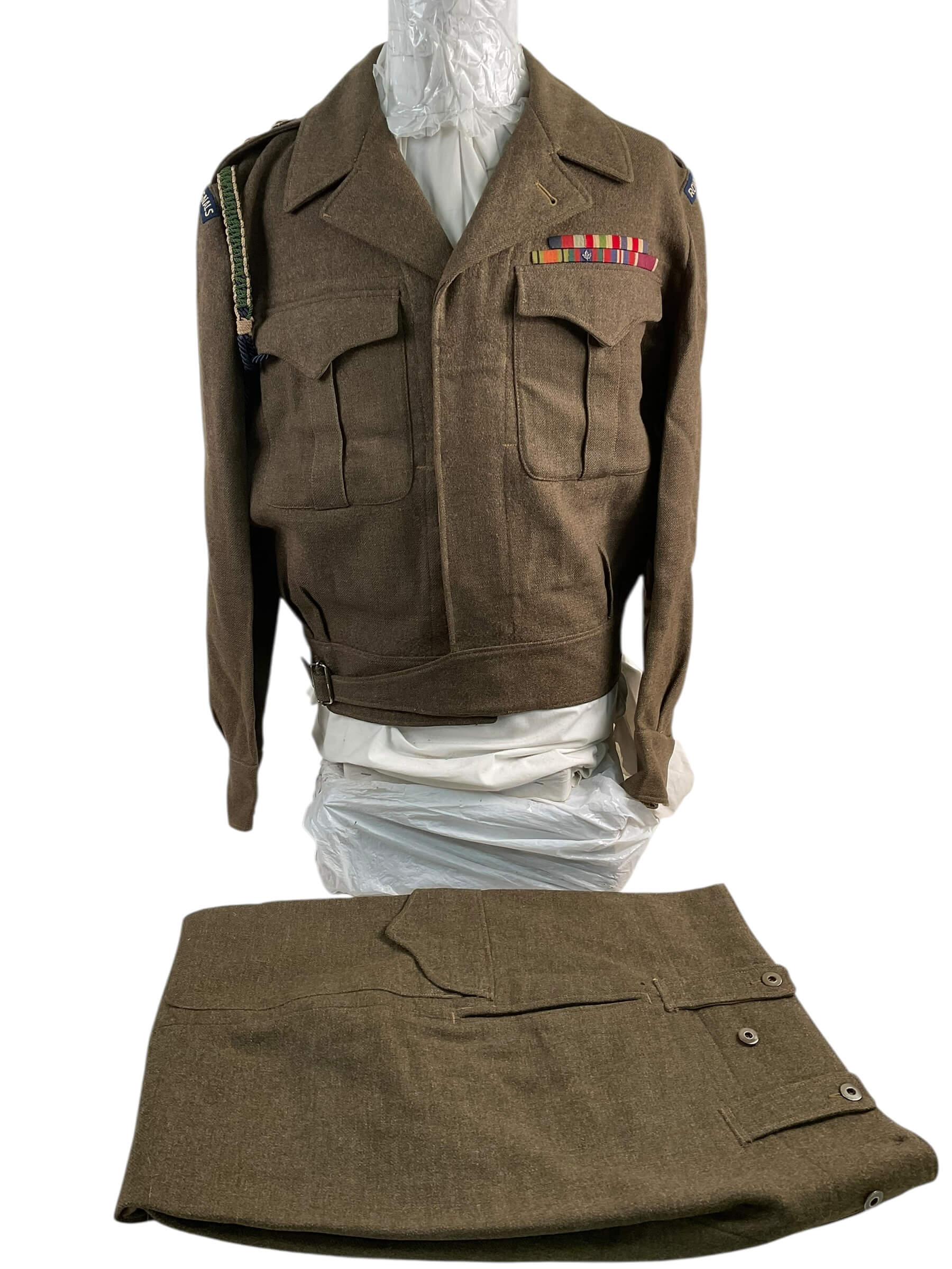 Canadian Army Korean War Signals Officers Battledress Jacket and Pants Canadian Army Korean War Signals Officers Battledress Jacket and Pants