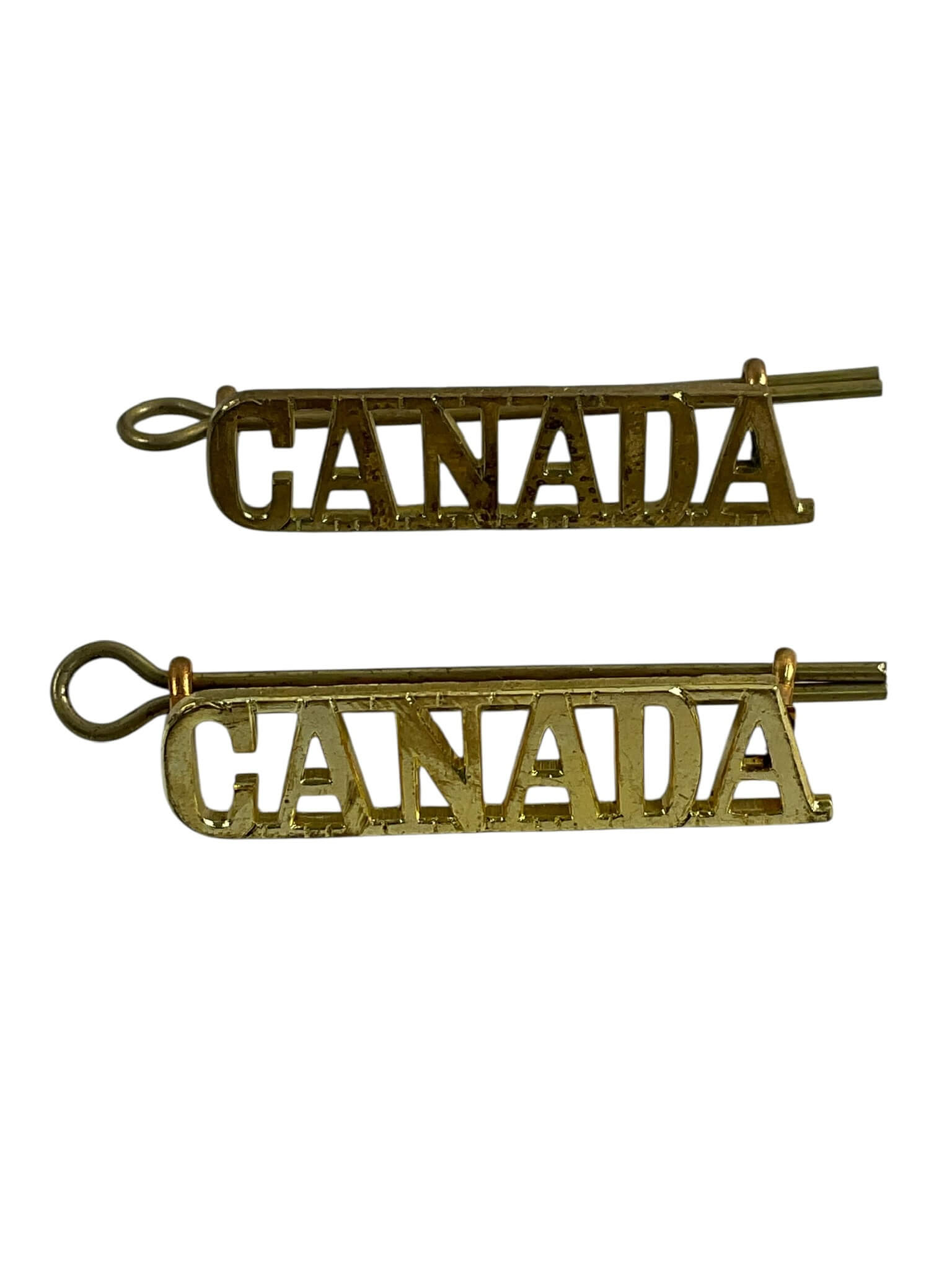 WW2 Canadian CANADA Officers Shoulder Titles Insignia Pair WW2 Canadian CANADA Officers Shoulder Titles Insignia Pair