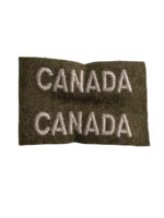 WW2 Canadian CANADA Uncut Shoulder Titles Insignia Pair WW2 Canadian CANADA Uncut Shoulder Titles Insignia Pair