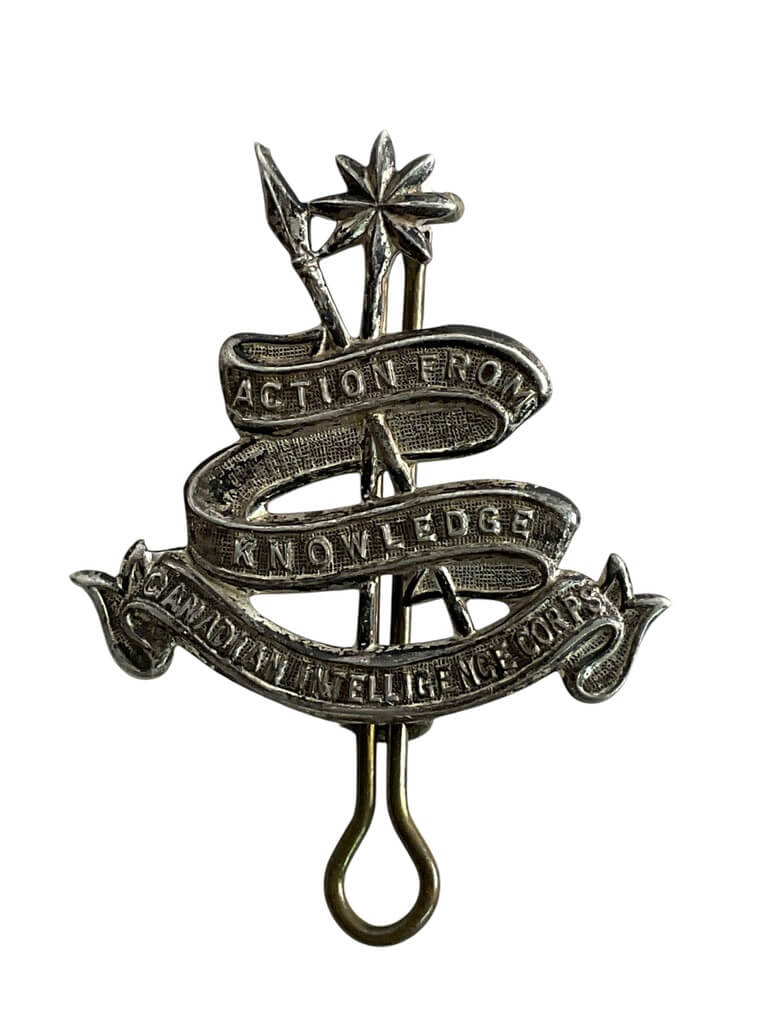 WW2 Canadian Intelligence Corps Officers Collar Insignia Single WW2 Canadian Intelligence Corps Officers Collar Insignia Single