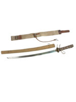 WW2 Japanese Army NCO Sword Tokyo Arsenal Marked Matching Numbers with Field Scabbard Cover and Belt