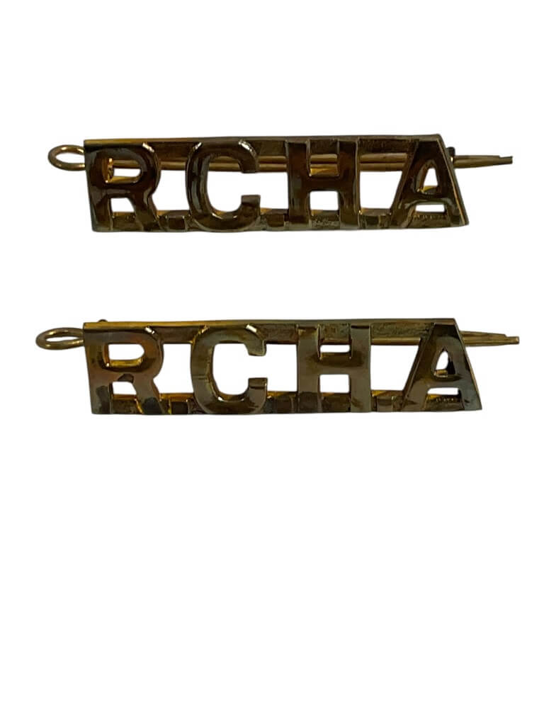 Royal Canadian Horse Artillery Shoulder Titles Insignia Pair Royal Canadian Horse Artillery Shoulder Titles Insignia Pair