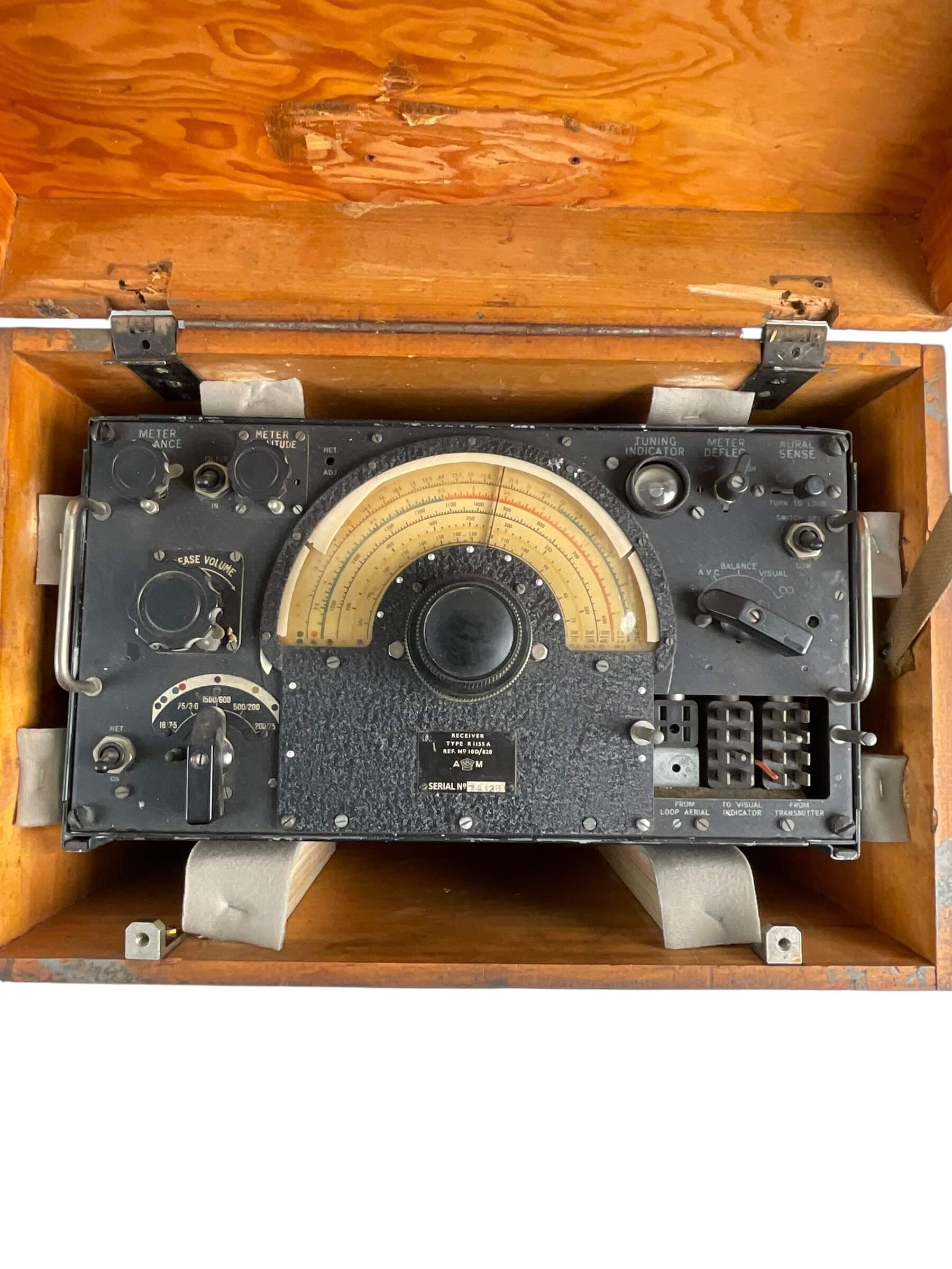 WW2 British RAF Radio Receiver Type 1155A In Transit Box WW2 British RAF Radio Receiver Type 1155A In Transit Box