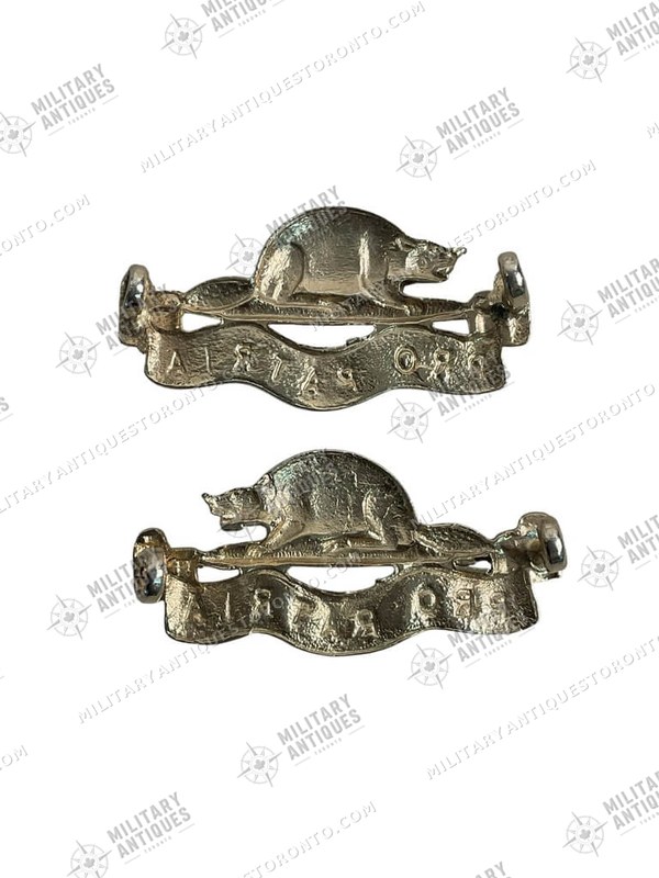 Royal Canadian Regiment RCR Collars Insignia Pair - Military Antiques ...