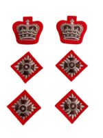 Canadian Army Infantry Full Colonel Rank Insignia Pair Crowns and Pips Set