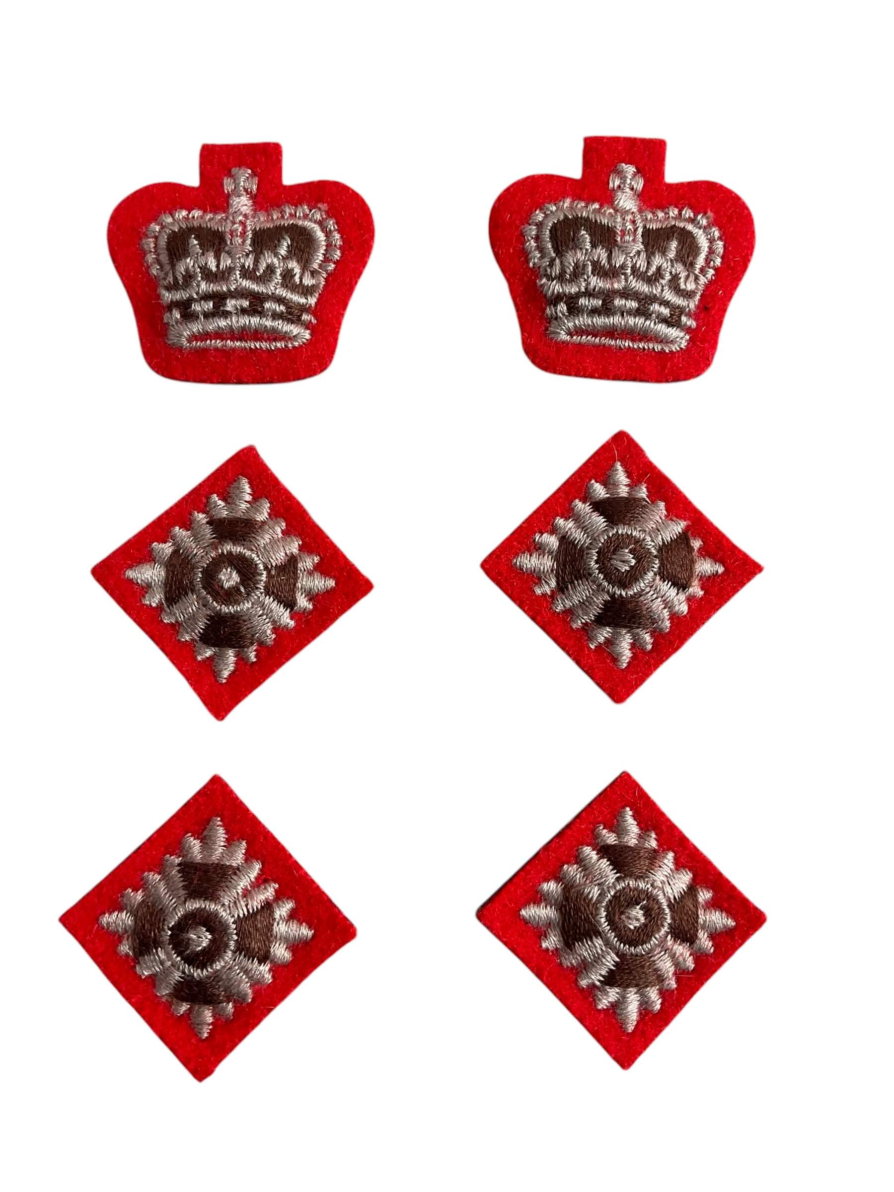 Canadian Army Infantry Full Colonel Rank Insignia Pair Crowns and Pips Set Canadian Army Infantry Full Colonel Rank Insignia Pair Crowns and Pips Set