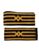 WW2 Canadian Merchant Navy Master Officers Cuff Rank Insignia Pair 3 WW2 Canadian Merchant Navy Master Officers Cuff Rank Insignia Pair 3
