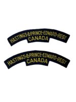 Canadian Hastings and Prince Edward Regiment Shoulder Titles Insignia Pair