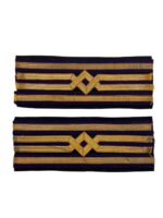WW2 Canadian Merchant Navy Master Officers Cuff Rank Insignia Pair 5 WW2 Canadian Merchant Navy Master Officers Cuff Rank Insignia Pair 5