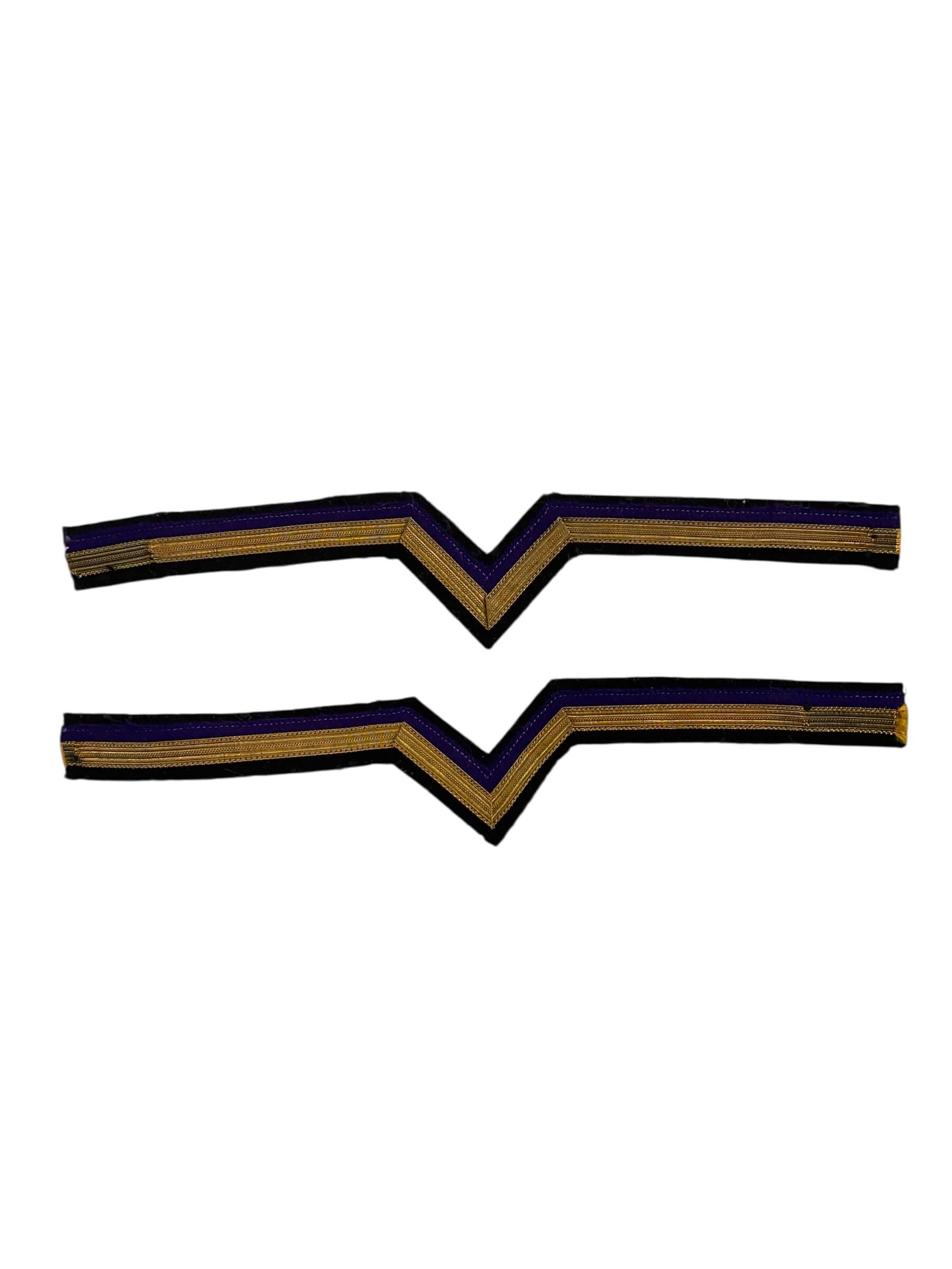 WW2 Canadian Merchant Navy Junior Uncertified Engineer Officers Cuff Rank Insignia Pair WW2 Canadian Merchant Navy Junior Uncertified Engineer Officers Cuff Rank Insignia Pair