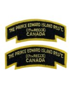 Canadian The Prince Edward Island Regiment 17th RECCE Shoulder Titles Insignia Pair