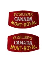 Canadian Fusiliers Mont-Royal Canada Shoulder Titles Insignia Pair