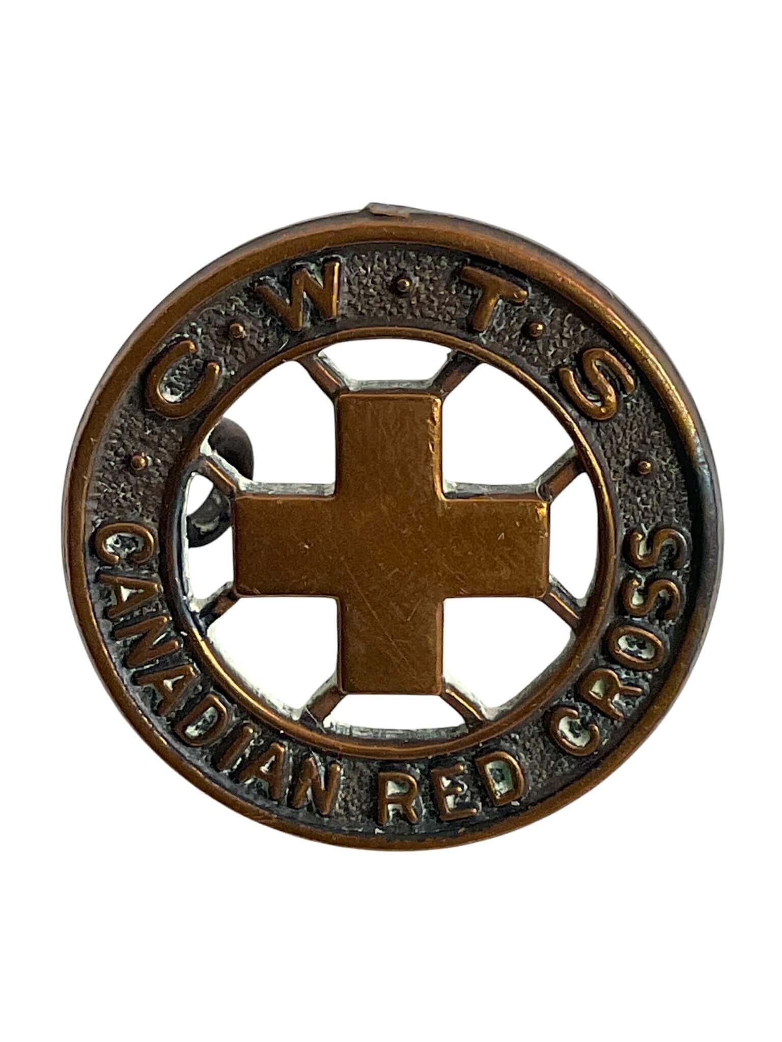 WW2 Canadian Red Cross Canadian Women's Transport Service CWTS Collar Insignia Single WW2 Canadian Red Cross Canadian Women's Transport Service CWTS Collar Insignia Single