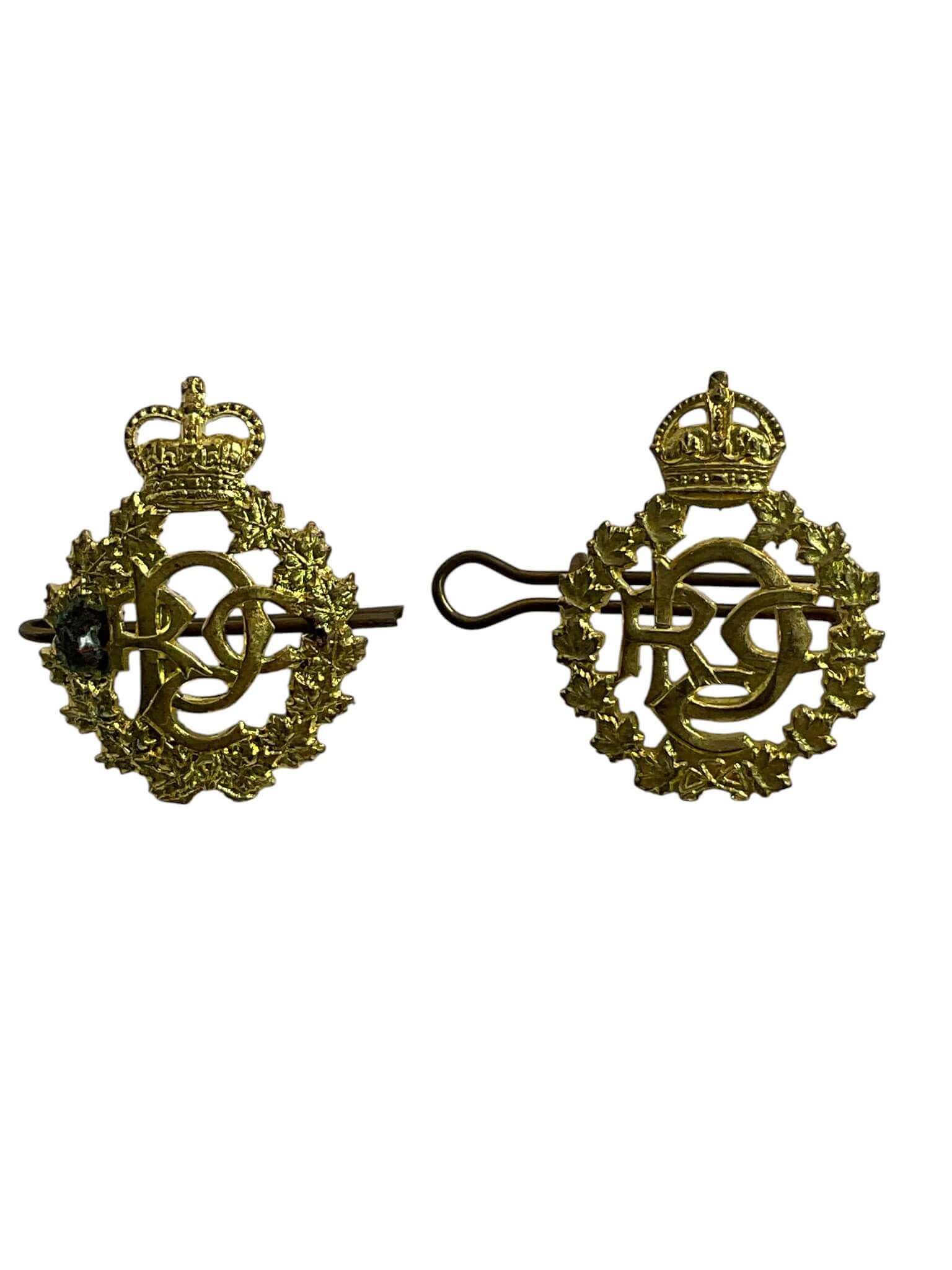 Royal Canadian Dental Corps RCDC Collars Insignia Pair Royal Canadian Dental Corps RCDC Collars Insignia Pair
