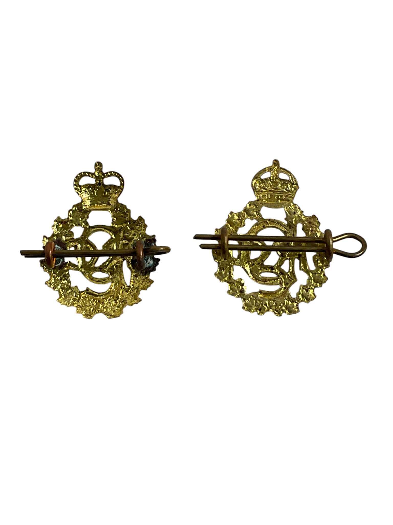 Royal Canadian Dental Corps RCDC Collars Insignia Pair Royal Canadian Dental Corps RCDC Collars Insignia Pair