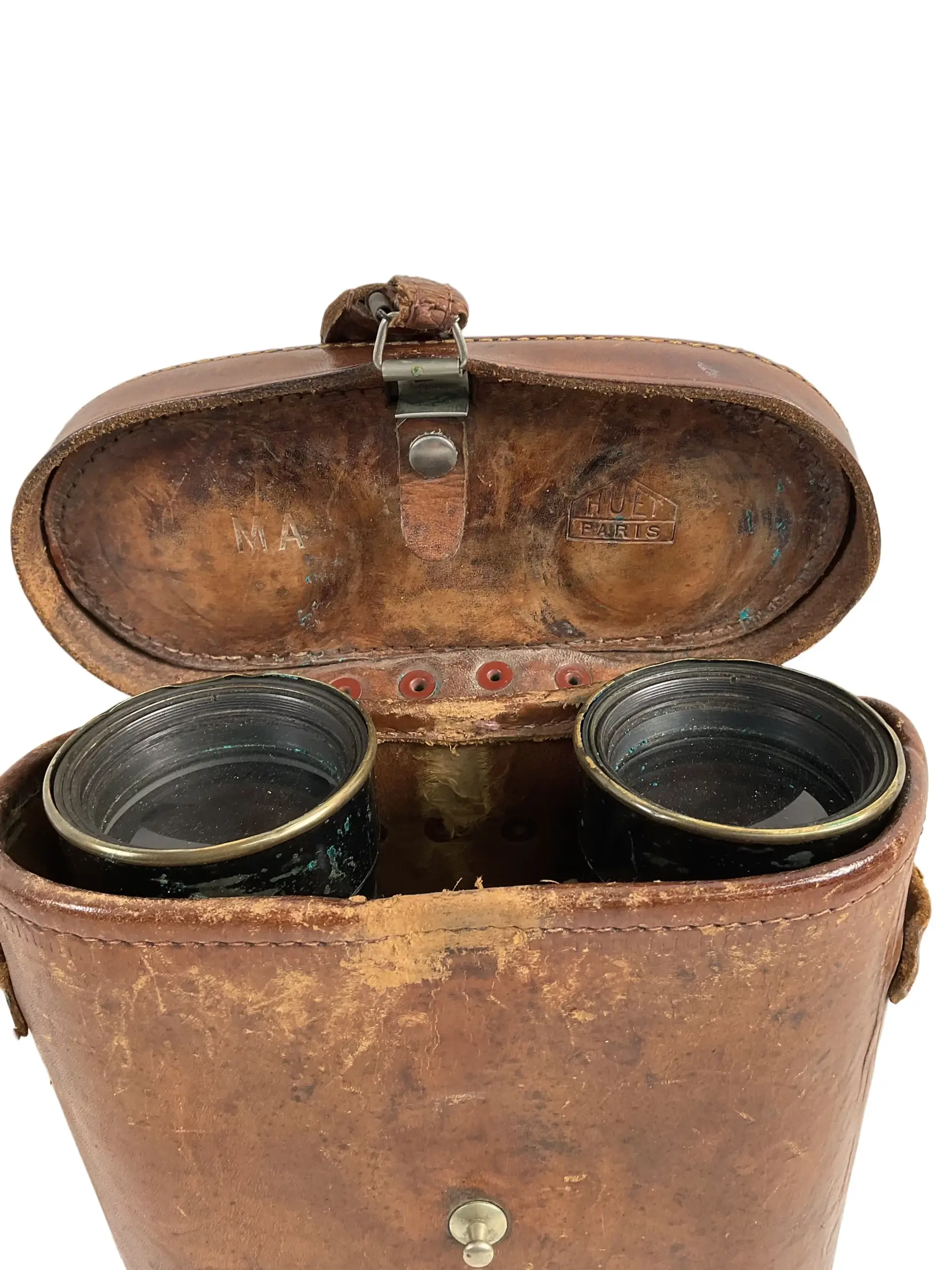 WW2 British RN Navy 12 X 50 Binoculars In Leather Case WW2 British RN Navy 12 X 50 Binoculars In Leather Case