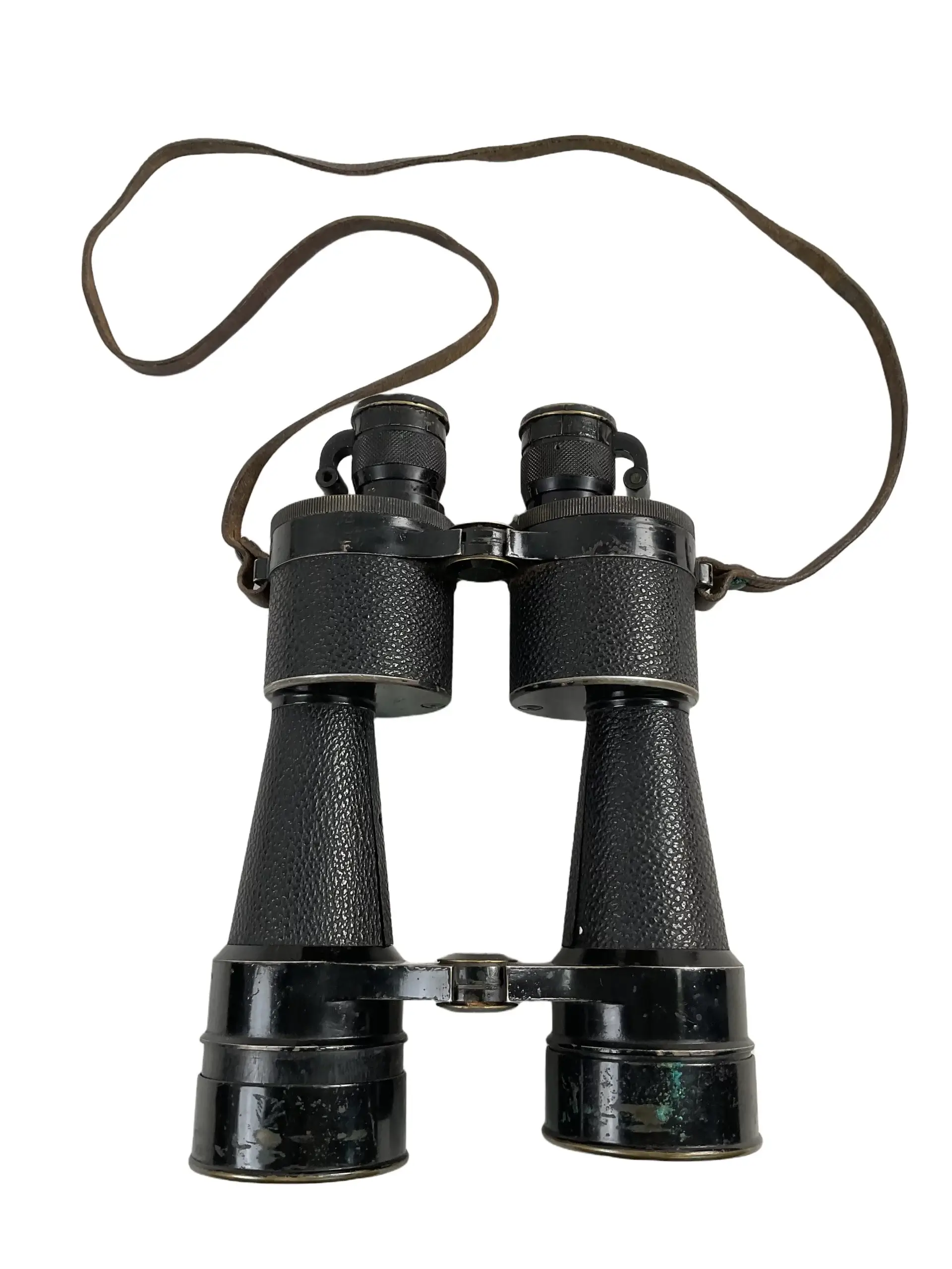 WW2 British RN Navy 12 X 50 Binoculars In Leather Case WW2 British RN Navy 12 X 50 Binoculars In Leather Case