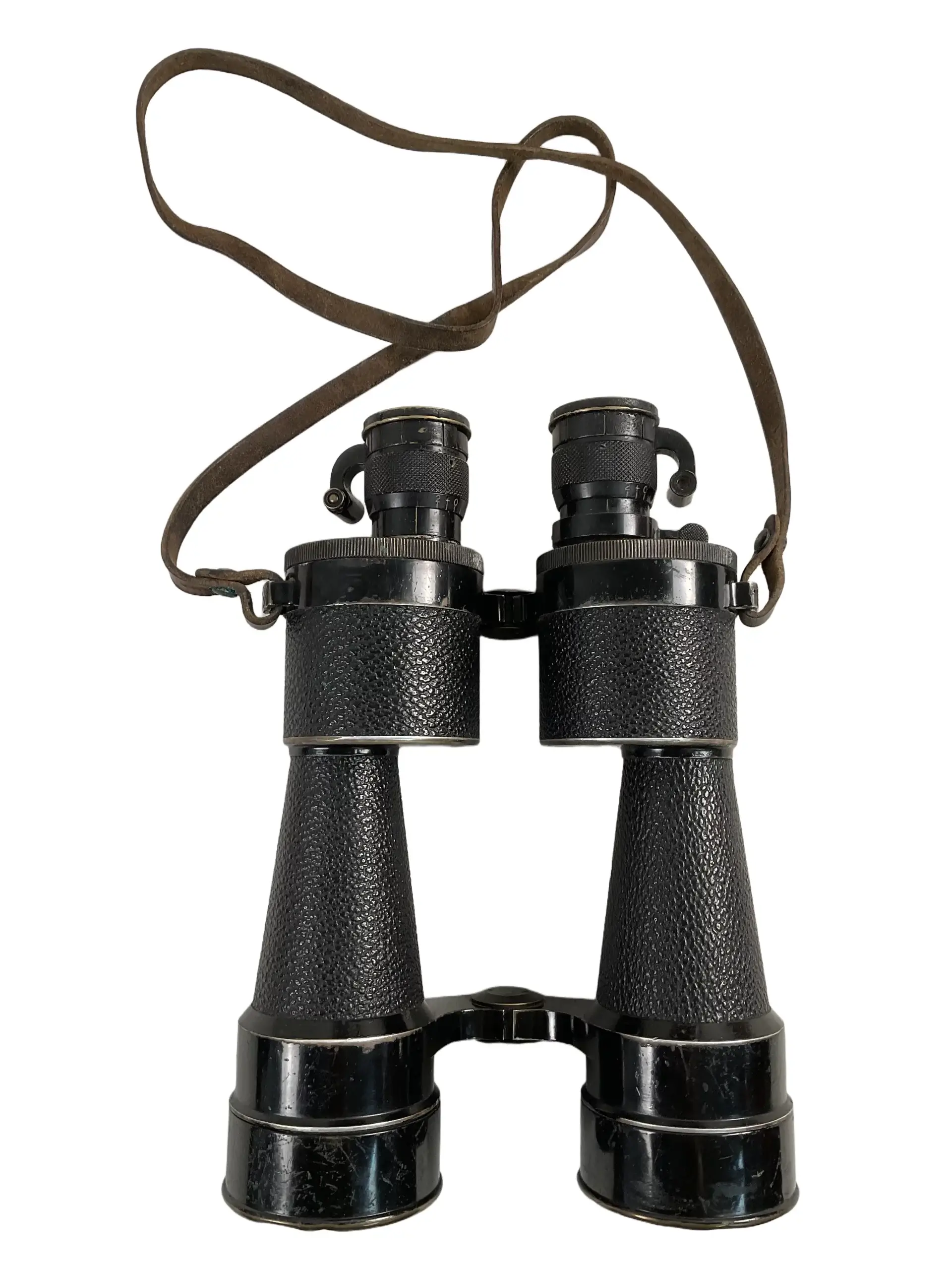 WW2 British RN Navy 12 X 50 Binoculars In Leather Case WW2 British RN Navy 12 X 50 Binoculars In Leather Case