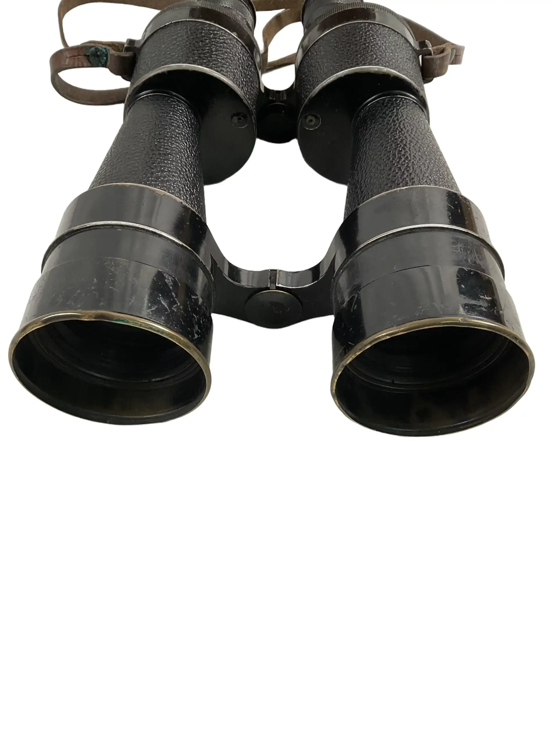 WW2 British RN Navy 12 X 50 Binoculars In Leather Case WW2 British RN Navy 12 X 50 Binoculars In Leather Case
