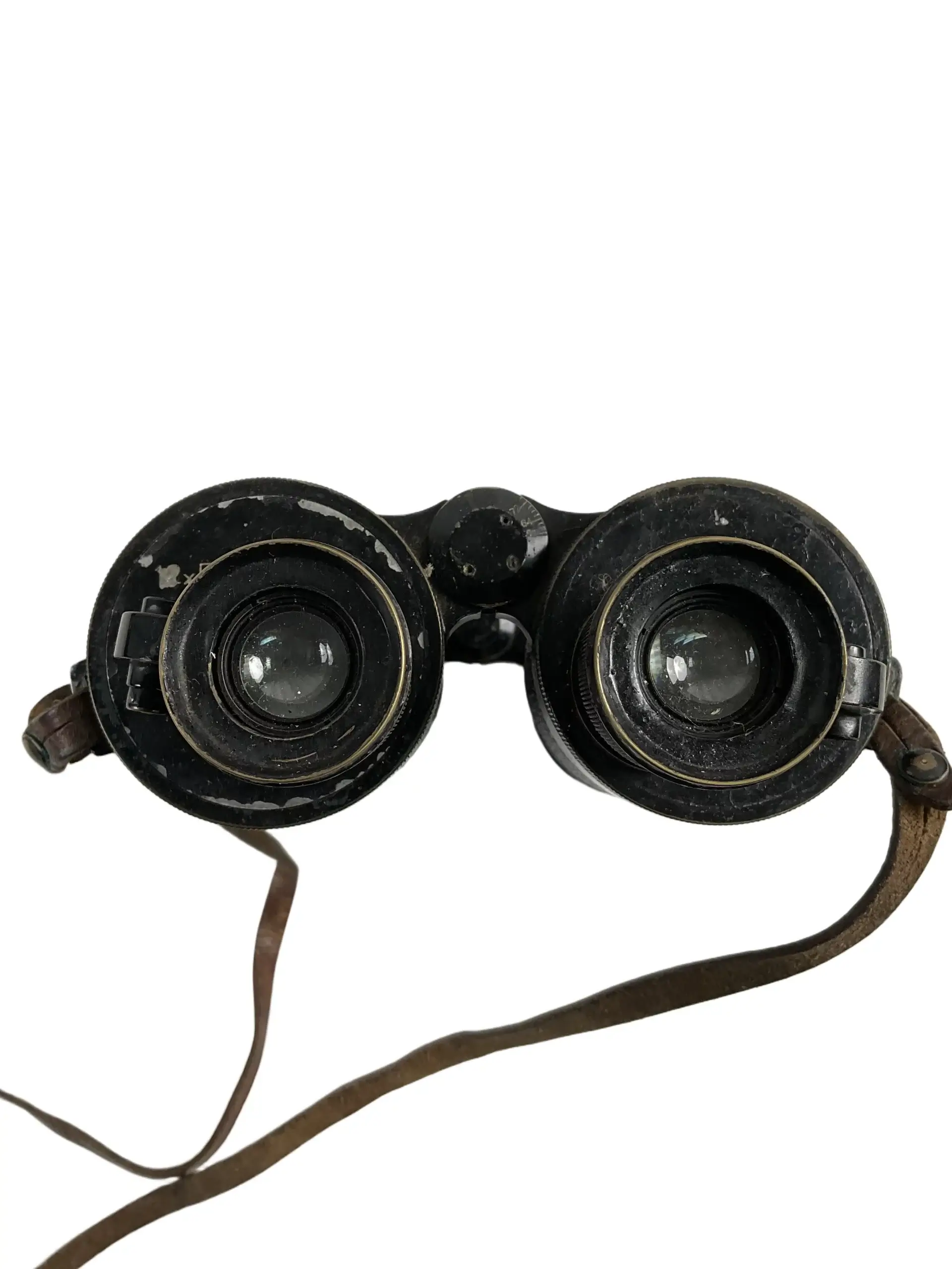 WW2 British RN Navy 12 X 50 Binoculars In Leather Case WW2 British RN Navy 12 X 50 Binoculars In Leather Case