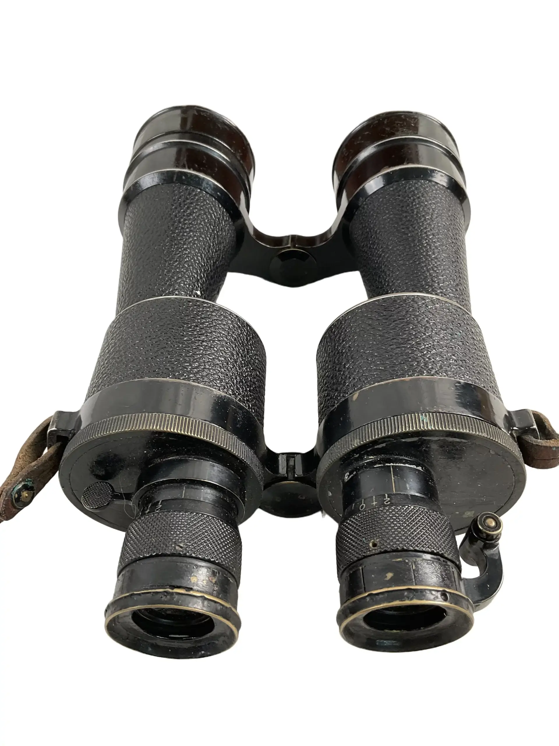 WW2 British RN Navy 12 X 50 Binoculars In Leather Case WW2 British RN Navy 12 X 50 Binoculars In Leather Case