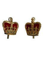 Canadian Army Officers Gilt Majors Crowns Rank Insignia Pair 1