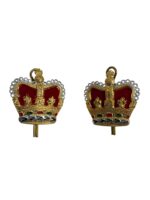 Canadian Army Officers Gilt Majors Crowns Rank Insignia Pair 2