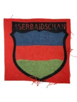 WW2 German Army Foreign Volunteers Azerbaijan Printed Sleeve Insignia Patch WW2 German Army Foreign Volunteers Azerbaijan Printed Sleeve Insignia Patch