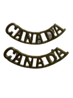 WW1 Canadian CEF CANADA Officers Shoulder Titles Insignia Pair WW1 Canadian CEF CANADA Officers Shoulder Titles Insignia Pair
