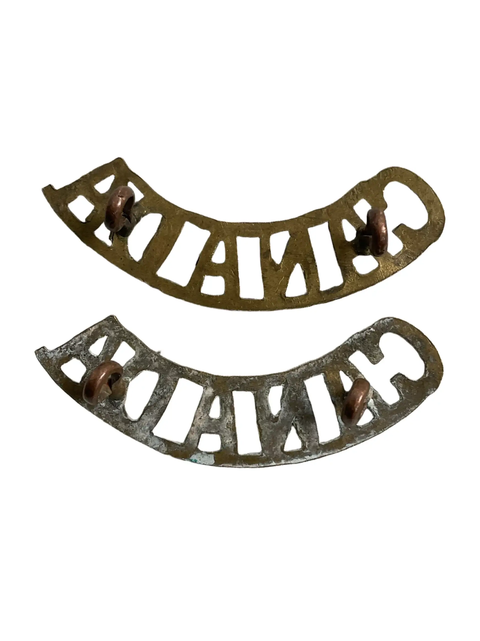WW1 Canadian CEF CANADA Officers Shoulder Titles Insignia Pair WW1 Canadian CEF CANADA Officers Shoulder Titles Insignia Pair