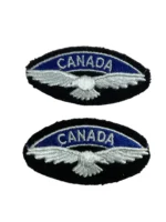 Canadian RCAF CANADA Shoulder Titles Insignia Pair