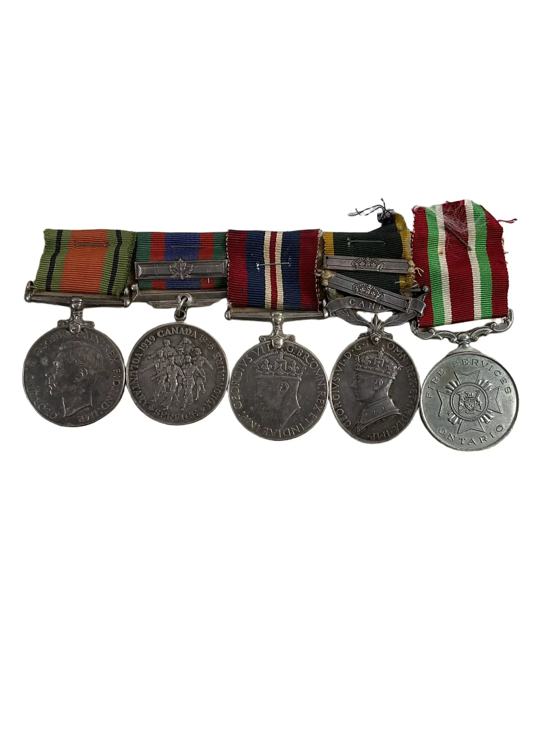 WW2 Canadian Army HLI Efficiency and Fire Service Medal Group With Research WW2 Canadian Army HLI Efficiency and Fire Service Medal Group With Research
