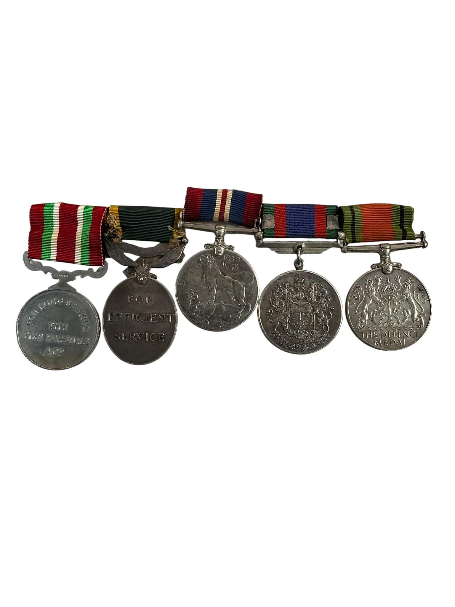 WW2 Canadian Army HLI Efficiency and Fire Service Medal Group With Research WW2 Canadian Army HLI Efficiency and Fire Service Medal Group With Research
