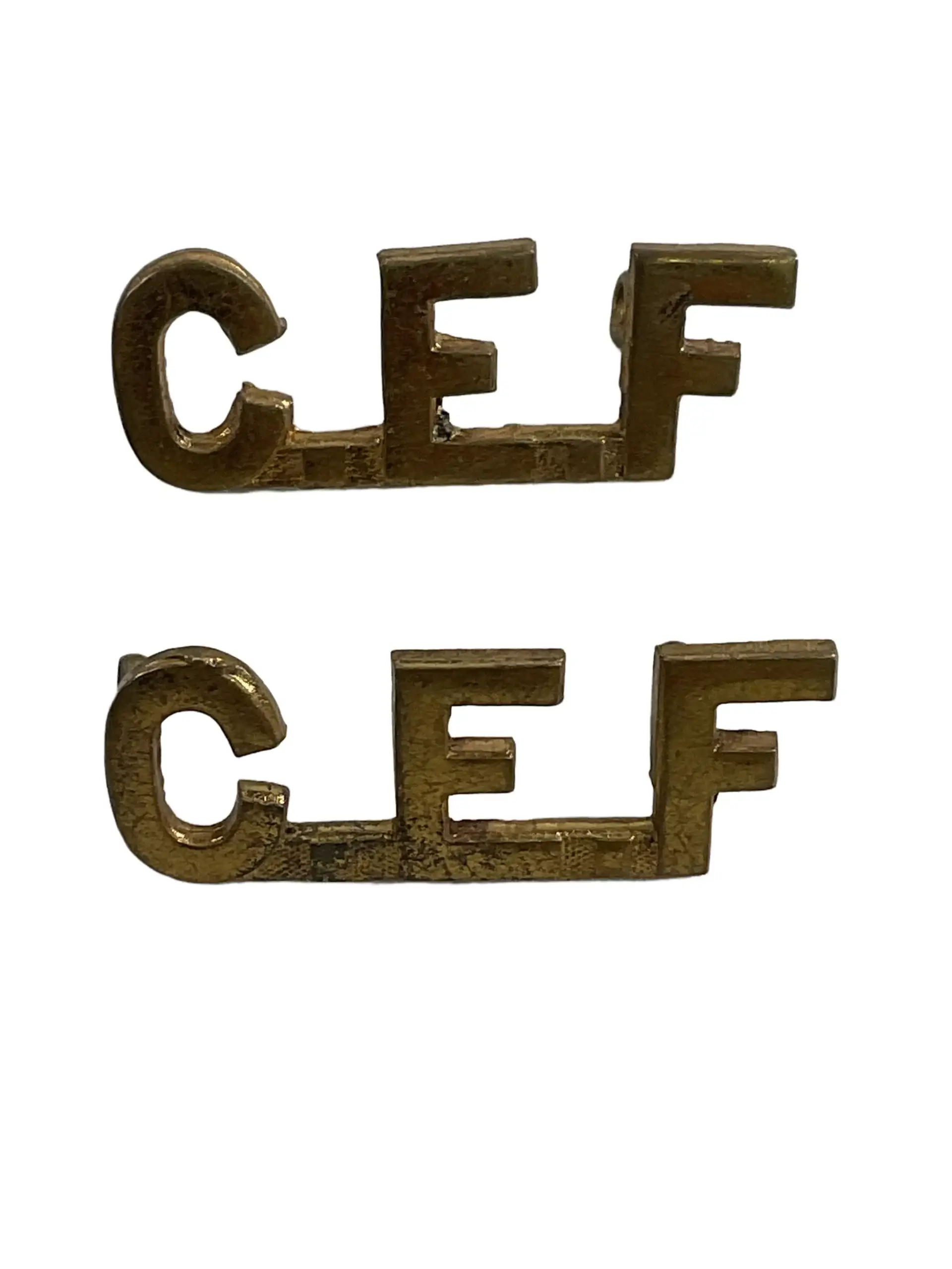 WW1 Canadian CEF Shoulder Titles Insignia Pair WW1 Canadian CEF Shoulder Titles Insignia Pair
