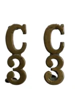 WW1 Canadian CEF 3rd Battalion C3 Collars Insignia Pair WW1 Canadian CEF 3rd Battalion C3 Collars Insignia Pair