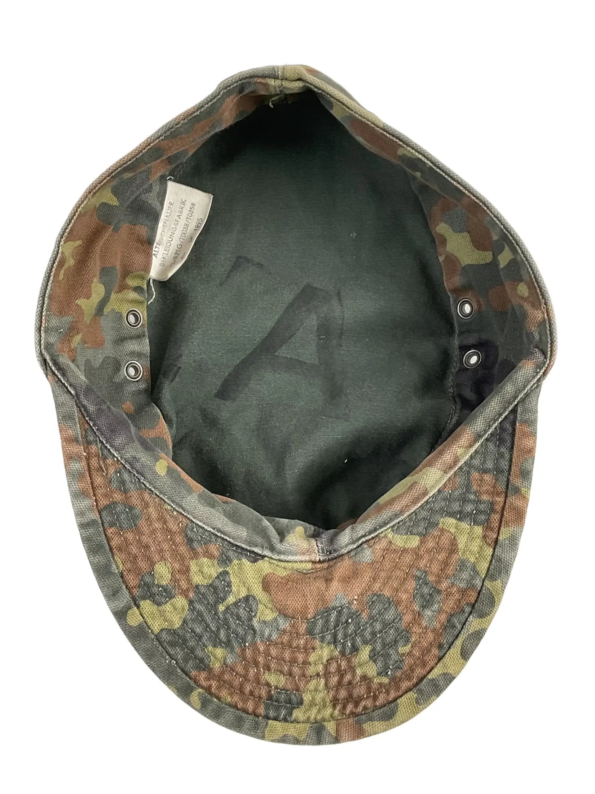 West German Army Flecktarn M43 Cap Hat Size 56 Dated 1995 West German Army Flecktarn M43 Cap Hat Size 56 Dated 1995