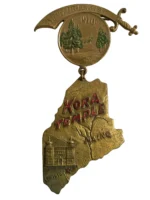 US Shriners Kora Temple Lewiston Maine New Orleans 1910 Medal US Shriners Kora Temple Lewiston Maine New Orleans 1910 Medal